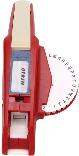 Miniatura 8 de Embossing el Machine, Número claro Leer el hacer la máquina de gofrado, una mano, conveniente para los Els (M1610 rojo)