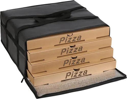 Miniatura 9 de musbus Bolsas Aisladas para Transportar Pizza Grandes para Entregas, Bolsa de Entrega de Pizza Aislada 50x50 para Uso Personal y Profesional Rojo