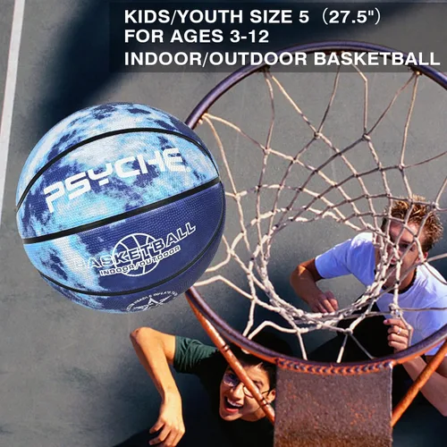 Miniatura 3 de Baloncesto para niños y jóvenes, tamaño 4/5 (25.5/27.5 pulgadas), baloncesto de goma de alta calidad para niños y niñas, juegos de piscina