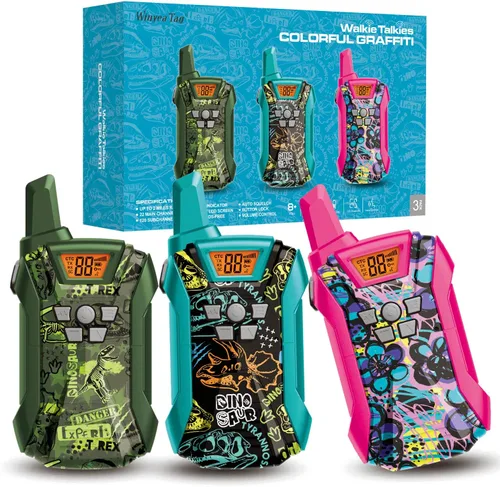 Walkie Talkies para niños, 22 canales de largo alcance Walkie Talkies para niños y niñas de 4 a 12, juguete de radio de 2 vías, juguetes de equipo