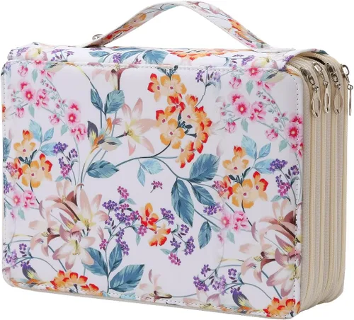 Miniatura 7 de Estuche para lápices Jungle con 120 ranuras de tela Oxford, con ranura para lápices, organizador con práctico envoltorio portátil, soporte multicapa