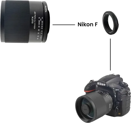 Miniatura 4 de Tokina 634707 Lente teleobjetivo, lente de espejo, SZX Super Tele, 15.7 pulgadas (15.748 in), F8 Reflex MF, Nikon F-Mount, reflectante, enfoque