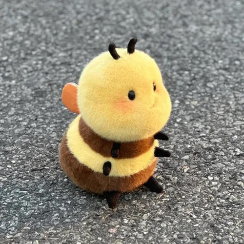 Miniatura 7 de Peluche de abeja realista de 8 pulgadas, lindo animal de peluche de abeja salvaje, ultra suave, regalos Kawaii para niños y adultos, amarillo