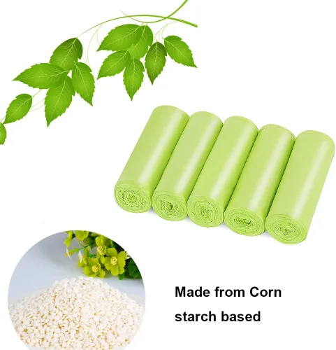 Miniatura 2 de Bolsas de basura biodegradables, bolsas de basura biodegradables de 4 a 6 galones, bolsas de basura degradables, bolsas compostables, bolsas