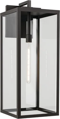 Miniatura 10 de Kichler Branner 59111BKT - Lámpara de pared tradicional para exteriores, con textura negra, de lujo, con cristal transparente, para puertas
