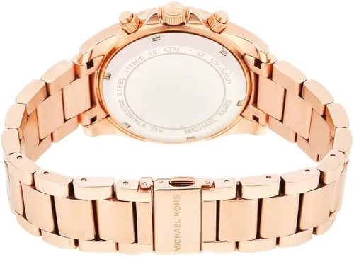 Miniatura 6 de Michael Kors reloj con cronógrafo Blair piedras transparentes en el anillo superior y los pernos tonos rosa y dorado 39 Rose gold