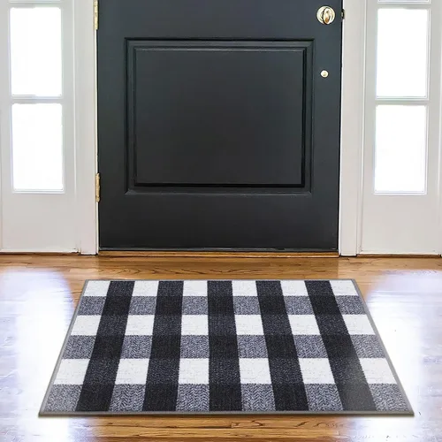 Miniatura 38 de Ottomanson Alfombra de pasillo de 20 x 53 pulgadas, antideslizante, fácil de limpiar, alfombra de lavandería, duradera y apta para mascotas