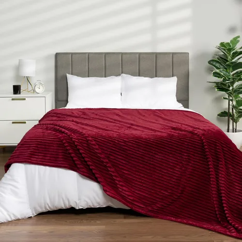 Miniatura 19 de PAVILIA Manta de forro polar súper suave, manta de franela de felpa mullida, cálida y acogedora manta de microfibra acanalada para sofá o cama, Negro