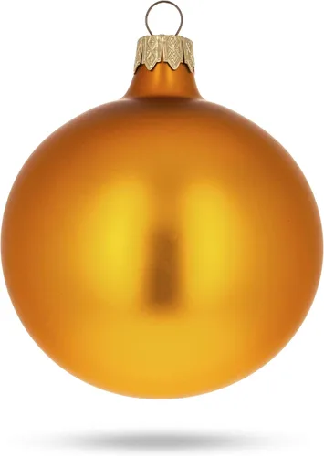 Miniatura 3 de Juego de 6 bolas de cristal dorado mate adornos de Navidad de 3.25 pulgadas