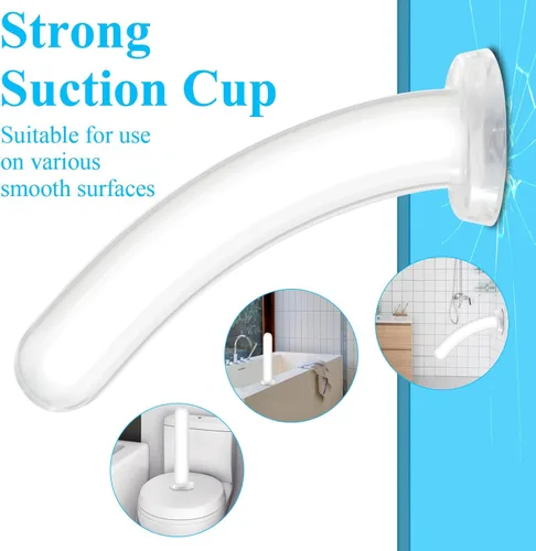 Miniatura 4 de Consolador transparente de 7.48 pulgadas con ventosa fuerte, masajeador de próstata para hombres, tapones anales para el pene para mujeres, juguete