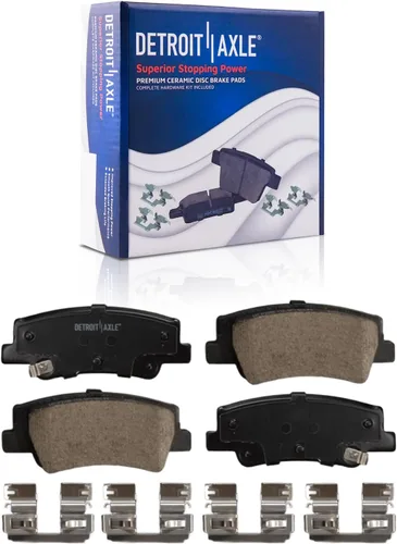 Miniatura 9 de Detroit Axle - Kit de frenos delanteros para Toyota 2007-2016 Tundra, 2008-2016 Sequoia, Pastillas de freno cerámicos para pinza de freno de disco