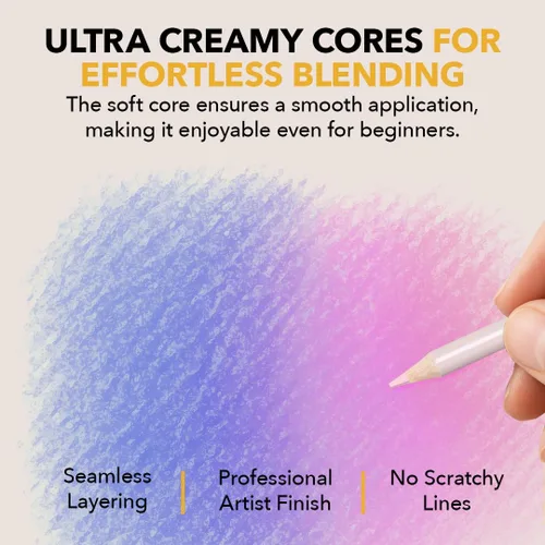 Miniatura 4 de Castle Art Supplies - Juego de lápices de colores Pasteltint en lata 48 colores en tonos más suaves y suntuosos para artistas profesionales