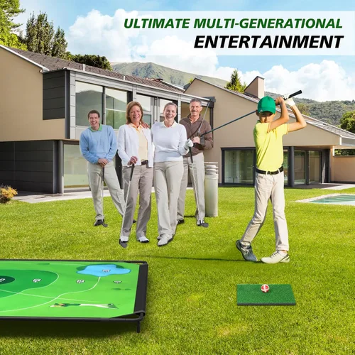 Miniatura 3 de BaiYuan Juego Portátil de Chipping de Golf para Papás y Golfistas Júnior, Diversión en Interiores, Exteriores, Patio Trasero y Césped con 24 Pelotas
