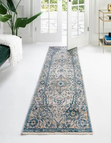 Miniatura 12 de Unique Loom Lola Collection - Alfombra tradicional (2 pies 2 pulgadas x 3 pies 1 pulgada, rectangular, azul/gris)
