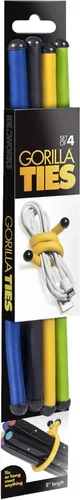 Miniatura 6 de IdeaWorks Gorilla JB8256 - Lazos reutilizables para colgar artículos, material libre de óxido, para uso en interiores y exteriores (4, 18 pulgadas)
