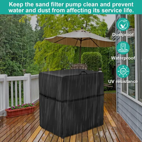 Miniatura 8 de Kingling Cubierta de filtro de arena para piscina Intex para bomba de filtro de arena de piscina, bomba de filtro de arena al aire libre, cubierta
