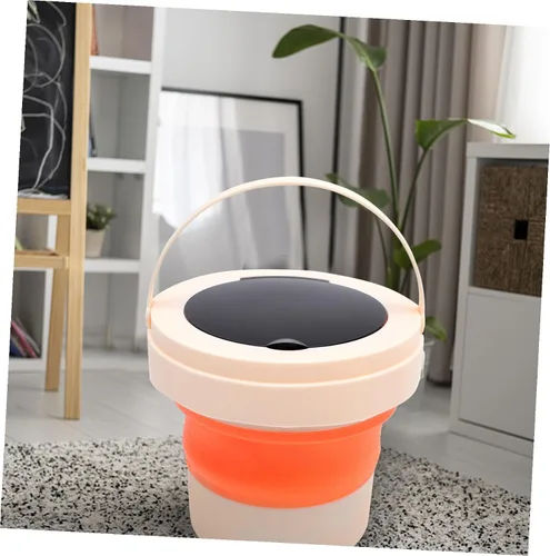 Miniatura 4 de Lavadora portátil plegable pequeña lavadora con rotación de alta velocidad para viajes, camping, viajes de negocios, diseño ligero para eliminar