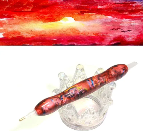 Miniatura 2 de Praise V Do Kit de herramientas de accesorios de taladro de pintura de diamante, 5D hecho a mano con diamantes para taladro, puntas de lápiz Rojo
