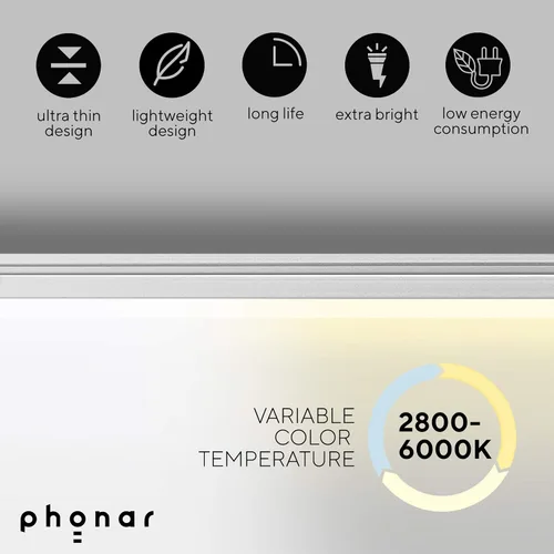 Miniatura 3 de phonar Lámparas LED de iluminación debajo del gabinete de 24 pulgadas para cocina, armario, LED de color variable bajo mostrador, sensor