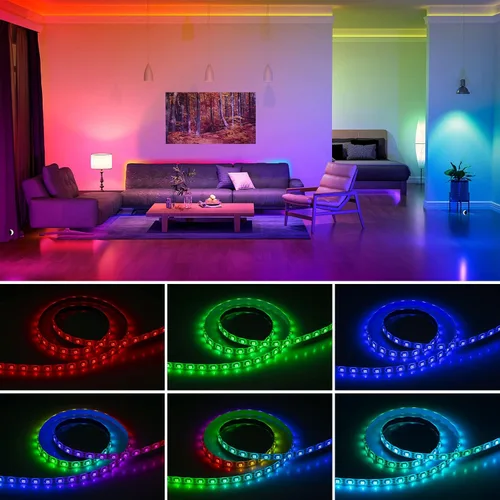 Miniatura 4 de SEZO WS2812B Tira de luz LED 3.3FT/1M 144LEDs/m direccionable individualmente programable 5050SMD Digital RGB aleación alambres Flexible Dream