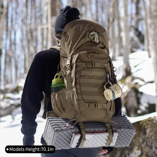 Miniatura 7 de Mardingtop Mochila de senderismo de 50 litros, mochila de mochilero con cubierta de lluvia para senderismo, mochilero, rucking, camping