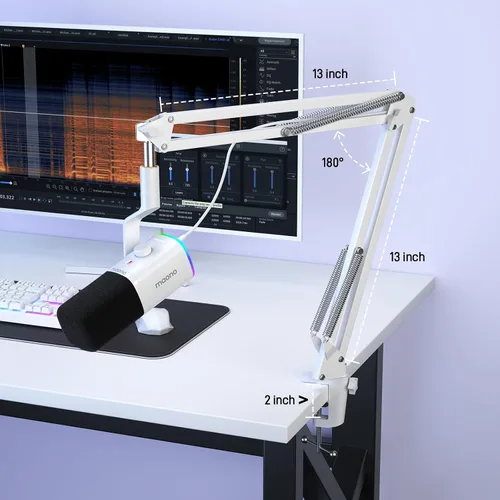 Miniatura 7 de MAONO Kit de micrófono XLR/USB para juegos: micrófono dinámico para PC para transmisión y podcast, soporte de software, botón de silencio, control