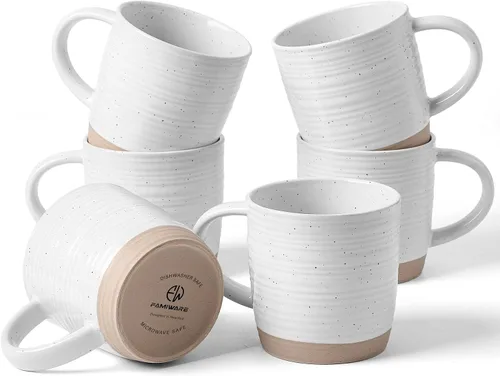 Miniatura 21 de famiware Juego de 4 tazas de café, juego de tazas de 13 onzas, juego de tazas de cerámica con asa para café, té, cacao, leche, serie Constellation