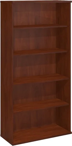Bush Business Furniture Estantería de 5 estantes de 36 W Series C en Hansen Cherry, estantería grande de almacenamiento y exhibición para el hogar o