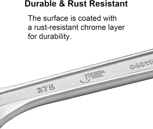 Miniatura 5 de Jetech - Llave ajustable de 15 pulgadas - Llave de cambio profesional de acero cromo vanadio resistente con escala imperial y métrica de amplia