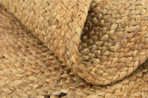 Miniatura 4 de Alfombra redonda 100% yute de 5 pies, fibras naturales, diseño trenzado, alfombra tejida a mano, decoración del hogar para sala de estar, pasillos