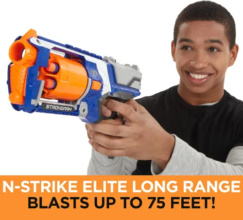 Miniatura 2 de Nerf N Strike Elite Strongarm Blaster de Juguete con Barril Rotatorio (Exclusivo de Amazon)