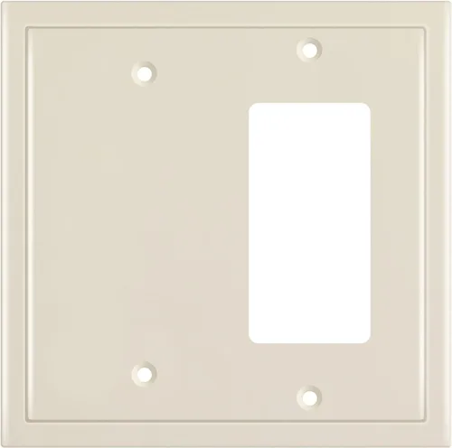 Miniatura 48 de Henne Bery Placa decorativa de pared con borde moderno, tapa de tomacorriente para cubrir enchufe, aleación de zinc maciza duradera