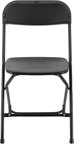 Miniatura 5 de Elama Sillas de cena plegables de plástico de 4 piezas (negro)
