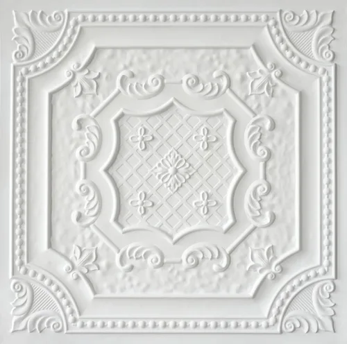 Miniatura 12 de from Plain to Beautiful in Hours DCT04 Elizabelthan Shield - Azulejo de techo de PVC de 2 x 2 pies (cubiertas / 200 pies cuadrados), gris pardo