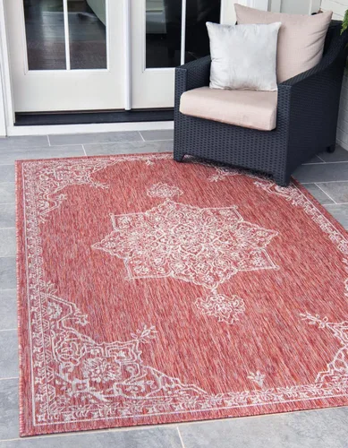 Miniatura 37 de Unique Loom Outdoor Traditional Collection - Alfombra de área antigua (4 pies 1 pulgada x 6 pies 1 pulgada, rectangular, beige y negro)