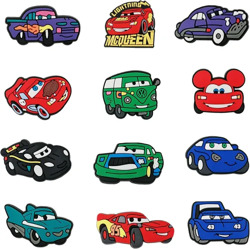 Miniatura 3 de Aimeryup 25pcs Cute Cartoon Charms for Boys Girls,Dog Car Shoe Charms for Kids Teens Adults,PVC Shoe Decoration Charms for Gift Birthday Party
