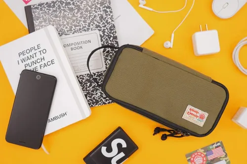 Miniatura 7 de Rough Enough - Organizador de cables de viaje con cremallera, estuche grande para lápices, bolsa de herramientas para electricista, bolsa de Verde