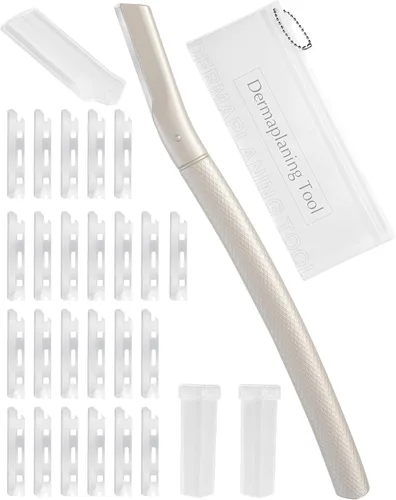 Miniatura 5 de MoHern Dermaplan - Maquinilla de afeitar para rostro profesional, afeitadora facial para mujeres con 40 repuestos de cuchilla, maquinilla de afeitar