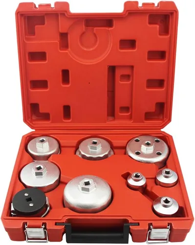 Llave de filtro de aceite integral 9 piezas herramienta de recogida de instalación de pinza de válvula para VW Audi Benz BMW Toyota