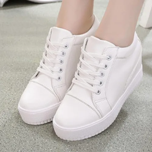 Miniatura 7 de Zapatos de tacón alto para mujer suela suave color sólido elevador plataforma de plataforma para estudiantes