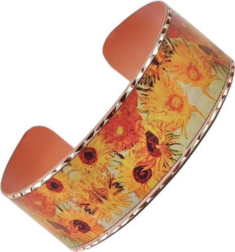 Miniatura 12 de Moreni Pulsera de cobre para mujer con caja de regalo de madera, regalo de joyería hecha a mano elegante y atemporal inspirado en el arte