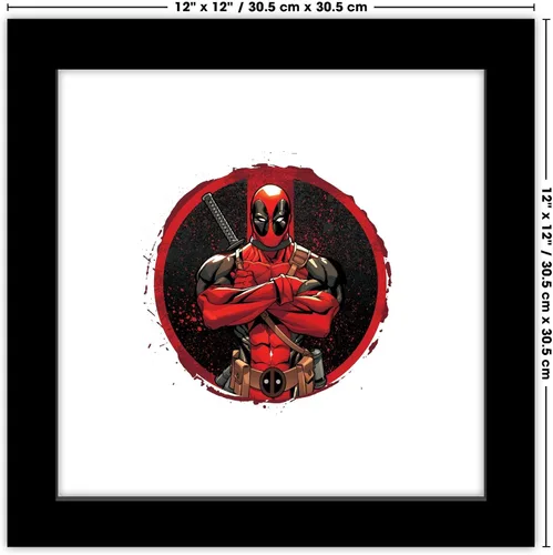 Miniatura 7 de Trends International Gallery Pops Marvel Comics Deadpool - Póster de pared con insignia de brazos cruzados, 12 x 12 pulgadas, versión enmarcada