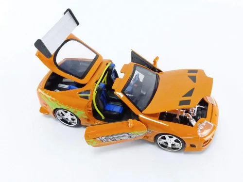 Miniatura 5 de Jada Fast & Furious Toyota Supra 1995 de Brian Modelo de fundición a presión – Escala 1:24 Auto de fundición a presión duradero – Incluye figura