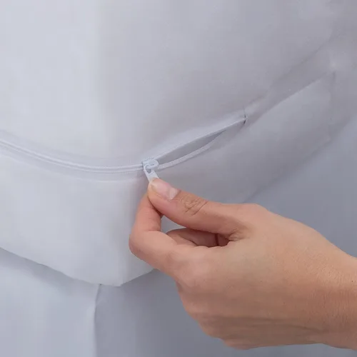 Miniatura 5 de Home Details Protector de colchón Twin Deluxe Funda de cremallera completa Impermeable Ajuste elástico de 12 pulgadas de profundidad Blanco