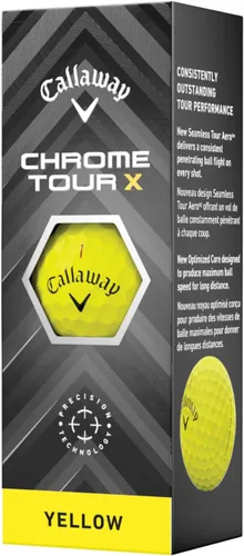 Miniatura 4 de Pelotas de golf Callaway Chrome Tour X Amarillo