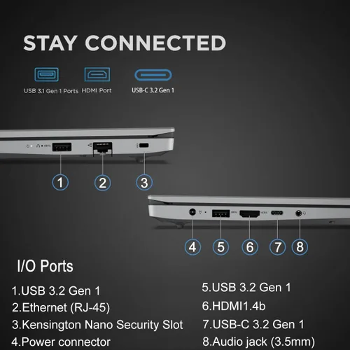 Miniatura 6 de Lenovo - Computadora portátil para el hogar, estudiante, negocios (15.6 pulgadas FHD, AMD Ryzen 5 7520U (> Intel i5-1235U), 8 GB de RAM, 512 GB