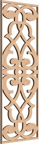 Miniatura 186 de 9 3/8"W x 24 3/8"H x 1/4"T Bellaire Decorativos Paneles de pared de madera calado, abedul