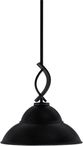 Miniatura 4 de Toltec Lighting Cavella Stem Colgado Mini colgante, acabado grafito, vidrio de muselina blanca de 4 pulgadas