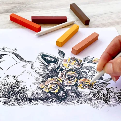 Miniatura 8 de ArtSkills Kit de bocetos, juegos de arte para adultos con juego de lápices y suministros de arte de carbón, lápices de sombreado para dibujar