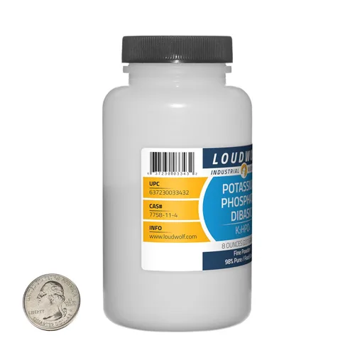 Miniatura 2 de Fosfato de potasio dibásico / 1 libra / 2 botellas / 98% puro grado alimenticio / polvo fino